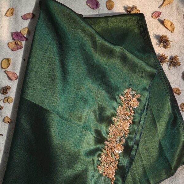 Zayna Royale Bottle Green Scarf