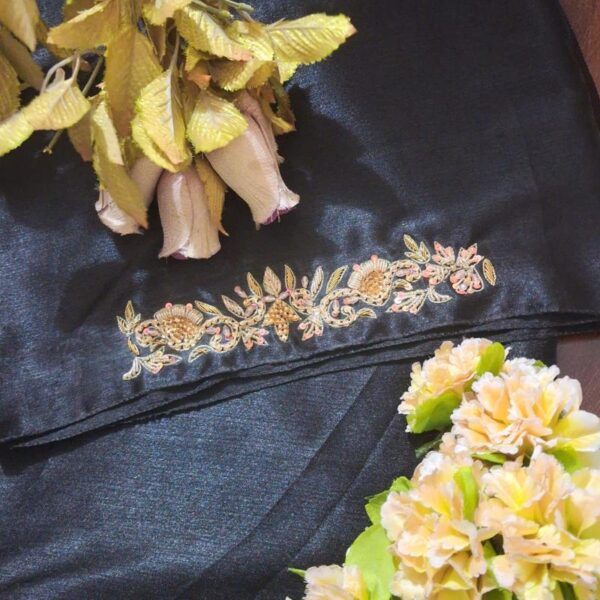 Zayna Royale Black Scarf