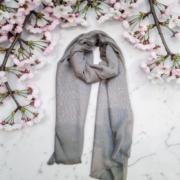 Regular Sequin Dark Gray Scarf