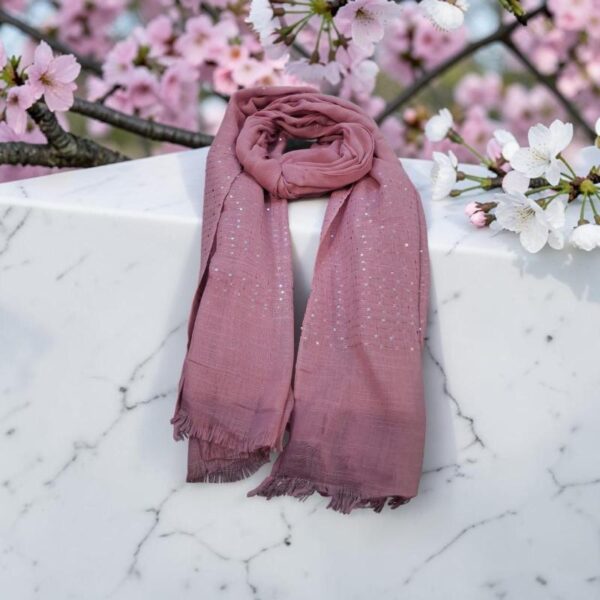 Regular Sequin Pink Scarf