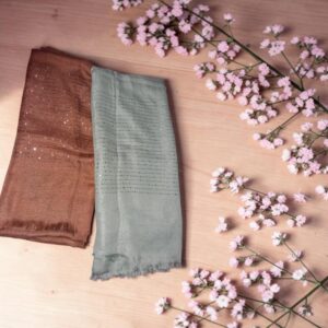 Regular Sequin Pista Green Scarf